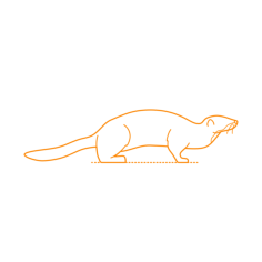 Animals Mustelids Sea Mink Sticker Svg Vector, Free Vectors File